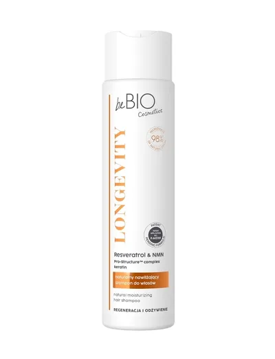 beBIO Longevity, Naturalny szampon do włosów `Regeneracja i odżywienie`