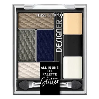 Miss Sporty Glitter Designer All In One Eye Palette (Paletka cieni do powiek)