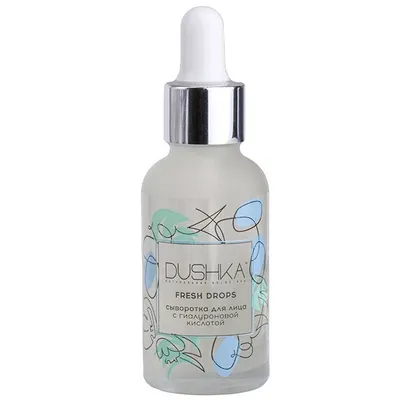 Dushka Cosmetics Fresh Drops, Serum do twarzy z kwasem hialuronowym