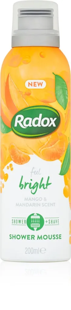 Radox Shower Mousse Feel Bright (Jedwabisty mus do mycia ciała)