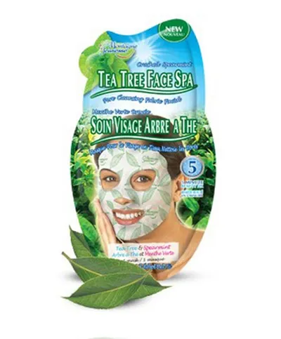 7th Heaven Tea Tree Face Spa, Pore Cleansing Fabric Facial (Maska oczyszczająca z mięta i drzewem herbacianym)
