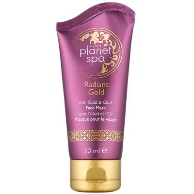 Avon Planet Spa, Radiant Gold Face Mask with Gold & Oud (Rozświetlająca maseczka do twarzy z drobinkami złota i olejkiem Oud)