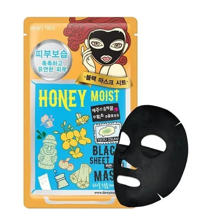 Dewytree Honey Moist Black Sheet Mask (Nawilżająca miodowa maska ​​do twarzy w płachcie)