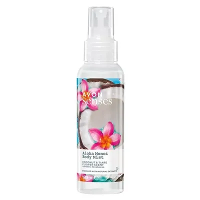 Avon Senses [Naturals], Aloha Monoi, Coconut & Tiare Flower Scented Spritz (Mgiełka do ciała `Kokos i tahitański kwiat tiare`)