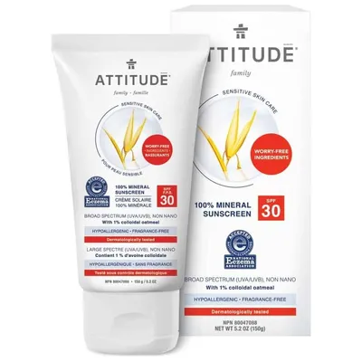 Attitude Sensitive Skin Sunscreen SPF 30 (Filtr do skóry wrażliwej SPF 30)