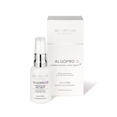Sensum Mare Dermocosmetics Algopro R, Supreme Retinal Night Serum (Wysoce skoncentrowane serum regenerująco-korygujące z retinalem 0,16% i Kompleksem fosfo- ceramidowym)
