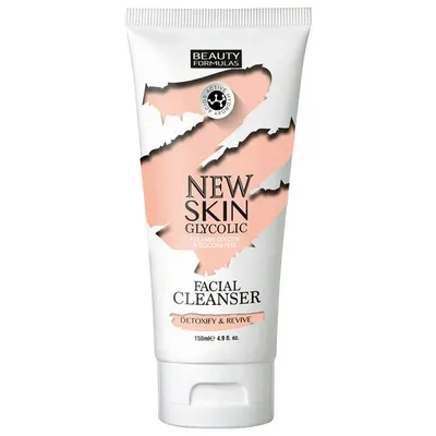 Beauty Formulas New Skin, Glycolic Facial Cleanser (Oczyszczające mleczko do twarzy z kwasem glikolowym)