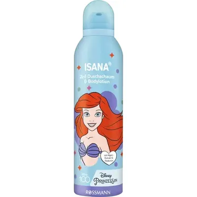 Isana Disney Prinzessin,  2in1 Duschschaum & Bodylotion Ariel (Pianka i balsam pod prysznic)