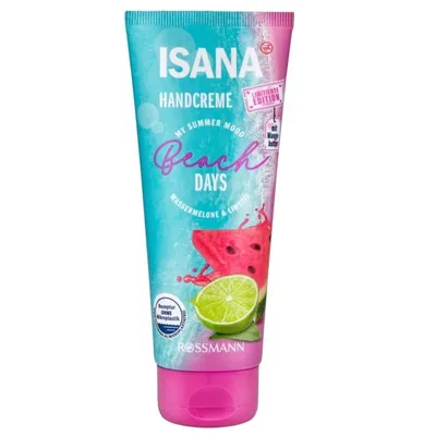 Isana Beach Days, Handcreme (Krem do rąk `Arbuz i limonka`)