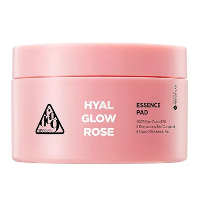 Neogen Code9, Hyal Glow Rose Essence Pad (Płatki nawilżające)
