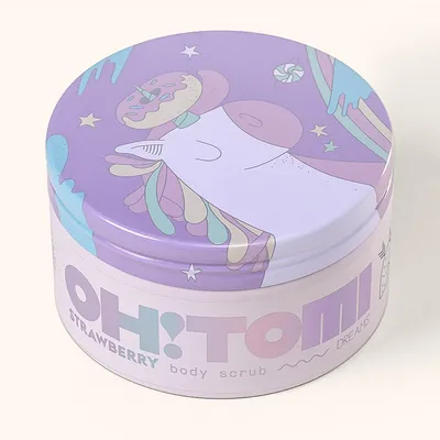 Oh!Tomi Dreams, Body Scrub Strawberry (Cukrowy peeling do ciała `Truskawka`)