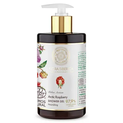 Natura Siberica Flora Siberica, Arctic Raspberry, Nourishing Shower Gel (Naturalny odżywczy żel pod prysznic `Arktyczna malina`)