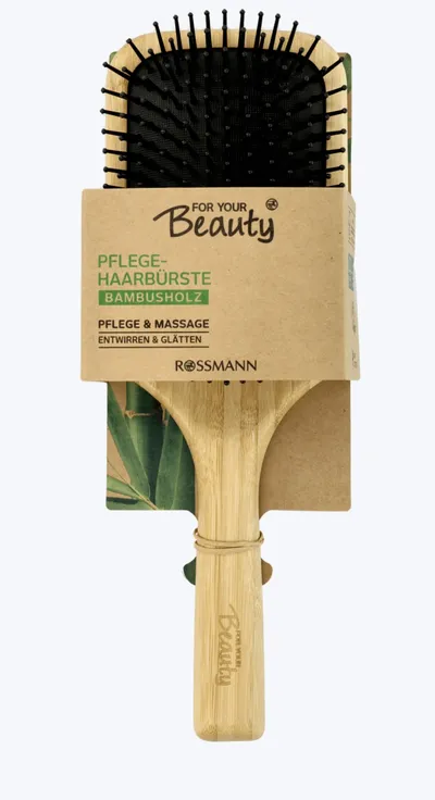 For Your Beauty Szczotka do włosów z drewna bambusowego