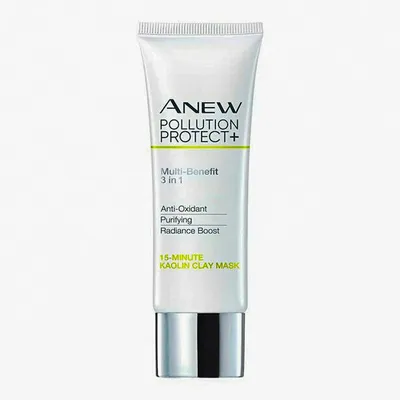 Avon Anew, Pollution Protect +, Multi-Benefit 3 in 1, 15-minute Kaolin Clay Mask (Detoksykująca maska do twarzy z antyoksydantami)