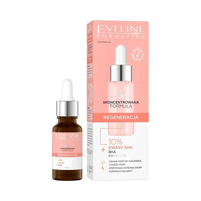 Eveline Cosmetics Skoncentrowana Formuła, Serum 10% kwasy AHA + BHA `Regeneracja`