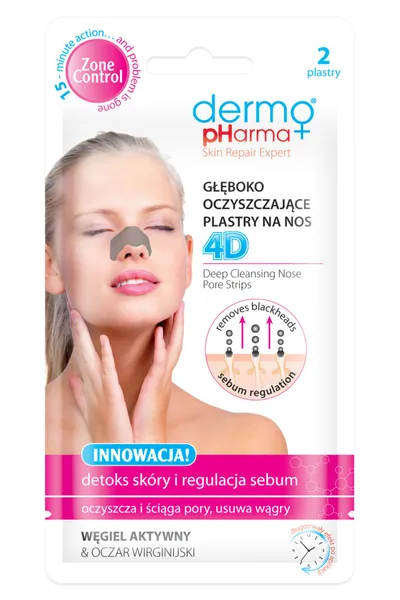 Dermo Pharma Głęboko oczyszczające plastry na nos 4D