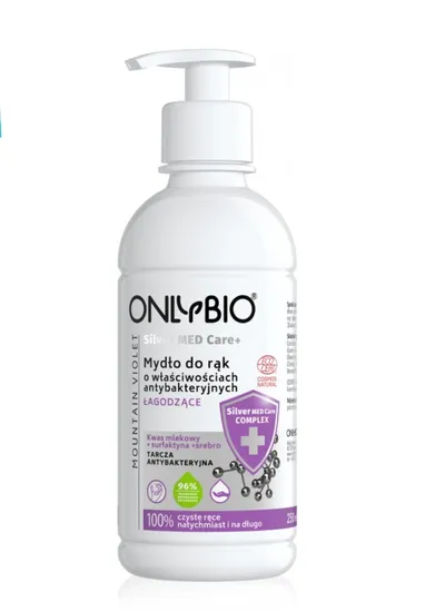 OnlyBio Silver Med Care+, Mydło o właściwościach antybakteryjnych łagodzące
