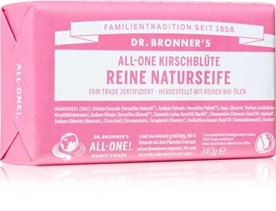 Dr. Bronner's All-one Cherry Blossom Pure-Castile Bar Soap (Mydło kastylijskie `Kwiat wiśni`)