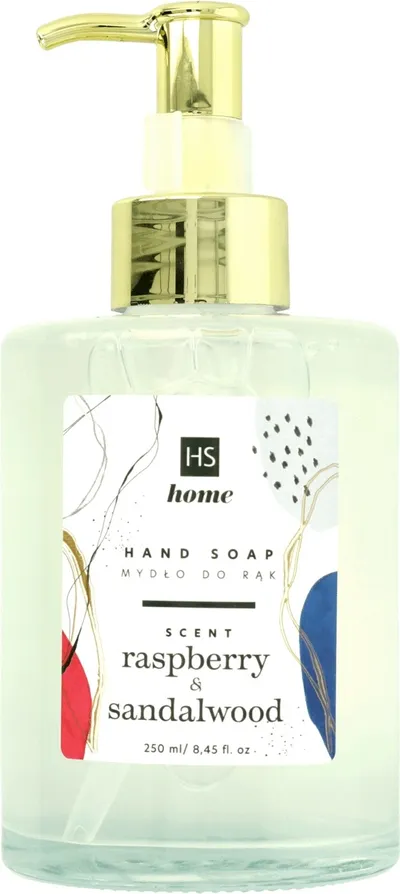 Hiskin Home, Hand Soap Raspberry & Sandalwood (Mydło do rąk w płynie `Malina & drzewo sandałowe`)