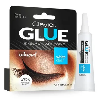 Clavier Glue Eyelash Adhesive Waterproof White Clear (Klej do rzęs)