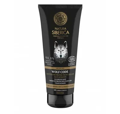 Natura Siberica For Real Men Only, Nawilżający krem do twarzy i rąk dla mężczyzn `Siła wilka`