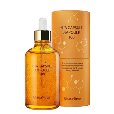 SeaNtree Vita Capsule Ampoule 100 (Ampułka witaminowa z kwasem hialuronowym do twarzy)