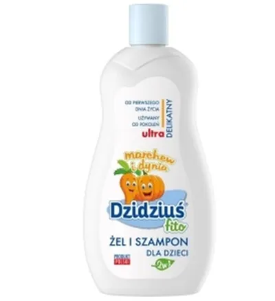 Dzidziuś Fito, Ultradelikatny żel i szampon 2 w 1 dla dzieci od pierwszego dnia życia `Marchew i dynia`