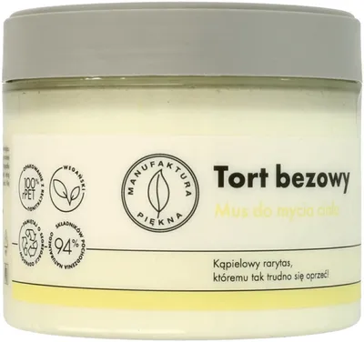 Manufaktura Piękna Mus do mycia ciała `Tort bezowy`