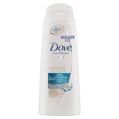 Dove Hair Therapy, Daily Moisture Shampoo 2 in 1 (Szampon z odżywką do codziennego stosowania 2 w 1)