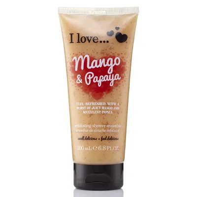 I Love... Cosmetics Mango & Papaya, Exfoliating Shower Smoothie (Peelingujący żel pod prysznic)