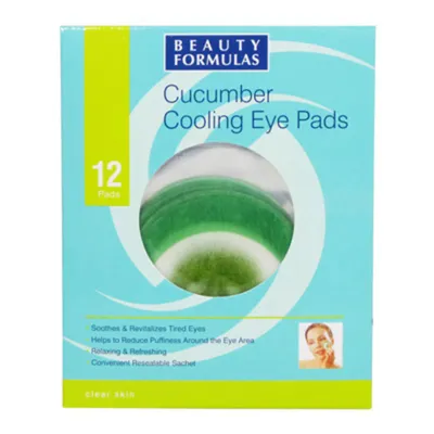 Beauty Formulas Cucumber, Cooling Eye Pads (Chłodzące płatki ogórkowe pod oczy)