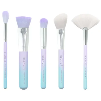 Blend it! Violet Sunset, Complexion Goalls Brush Set (Zestaw 5 pędzli do makijażu)