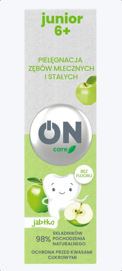 WhiteON ON Care Junior, Pasta do zębów dla dzieci 6+  `Jabłko`