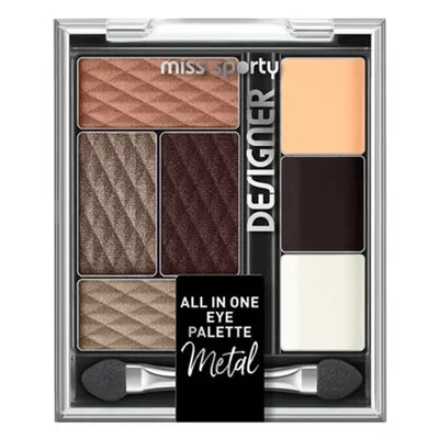 Miss Sporty Metallic Designer All In One Eye Palette (Paletka cieni do powiek)