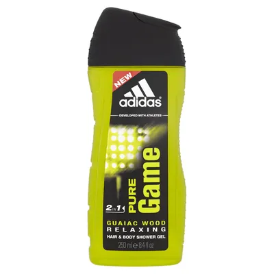 Adidas Pure Game, Relaxing Hair & Body Shower Gel (Żel pod prysznic do ciała, włosów i twarzy dla mężczyzn)