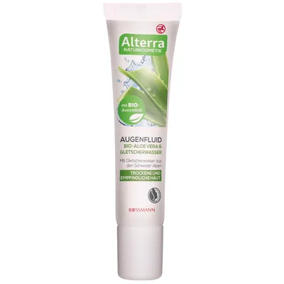 Alterra Bio - Aloe Vera & Gletscherwasser, Augenfluid (Fluid pod oczy z aloesem i wodą lodową)