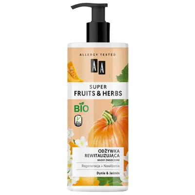 AA Super Fruits & Herbs, Odżywka do włosów rewitalizująca `Dynia i jaśmin`