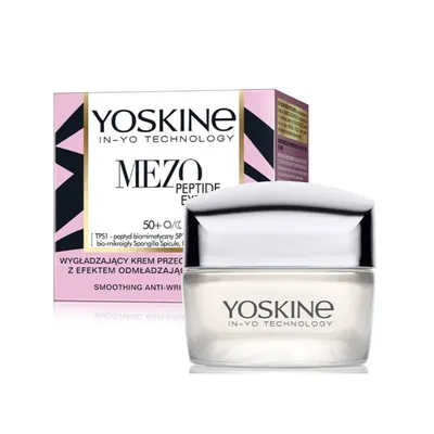 Yoskine Mezo Peptide Expert, Wygładzający krem przeciwzmarszczkowy z efektem odmładzającej mezoterapii 50+