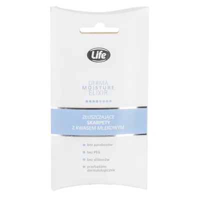 Life Derma Moisture Elixir, Skarpetki złuszczające  z kwasem mlekowym