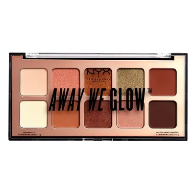 NYX Professional Makeup Away We Glow, Hooked on Glow Palette (Paleta cieni do powiek)
