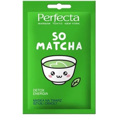 Perfecta So Matcha, Maska na twarz, szyje i dekolt `Detox i energia`