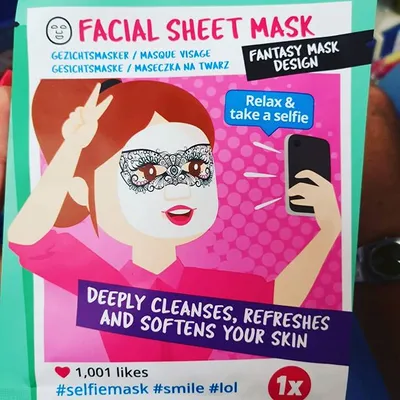 Action Relax & Take a Selfie, Fantasy Design Facial Sheet Mask