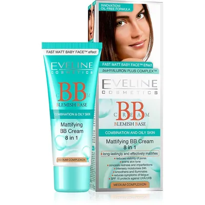Eveline Cosmetics Blemish Base BB Cream (Matujący krem BB 8w1)