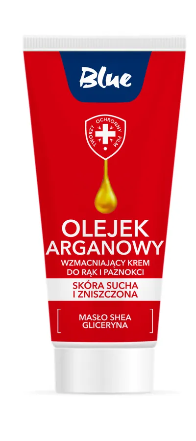 Blue Wzmacniający krem do rąk i paznokci skóra sucha i zniszczona `Olejek arganowy `