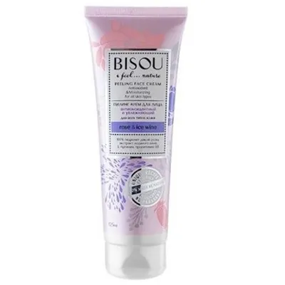 Bisou I Feel... Nature, Peeling Face Cream Rose & Ice Berry (Kremowy peeling do twarzy `Antyoksydacja & nawilżenie`)