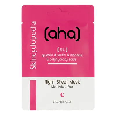 Skincyclopedia AHA 5%, Multi - Acid Peel Sheet Mask (Maseczka w płachcie)