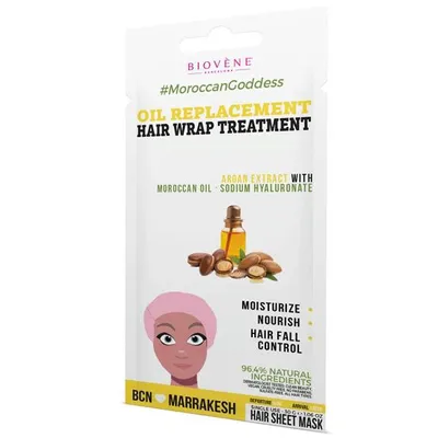 Biovene Barcelona #Morrocann Goddess, Oil Replacement Hair Wrap Treatment (Maska do włosów w czepku `Olejek arganowy`)