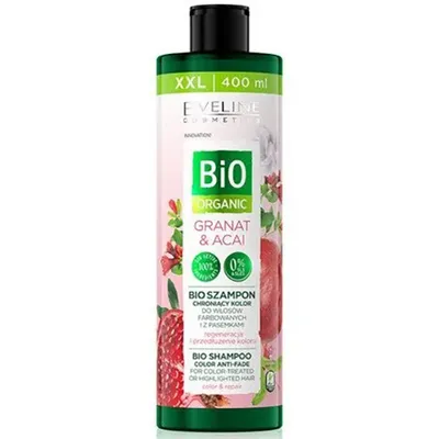Eveline Cosmetics Bio Organic, Bioszampon chroniący kolor do włosów farbowanych i z pasemkami