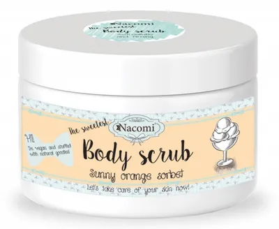 Nacomi Sunny Orange Sorbet Body Scrub (Peeling cukrowy pomarańczowy)