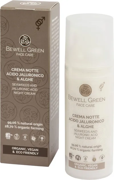 Bewell Green, Crema Notte Acido Jaluronico & Alghe (Krem na noc z wodorostami i kwasem hialuronowym)